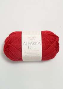 Sandnes Garn Knäuel Alpakka Ull Strickgarn 4219 rød rot stricken Wolle